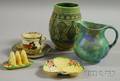 Five Pieces of English Decorated Pottery