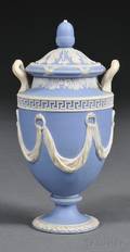 Wedgwood Light Blue Jasper Dip Vase and Cover