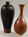 Two Northern Asian Brownware Vases
