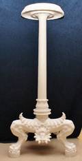 White Painted Cast Iron Garden Pedestal