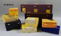 Nineteen Assorted Asian Clothcovered Boxes with Fitted Interiors