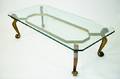 Glass Top Coffee Table wMetal Base