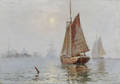 Charles Henry Grant American 18661939 Sailboats in Morning Fog