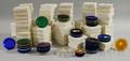 Approximately 157 Pairpoint Sandwichstyle Colored and Colorless Pressed Glass Cup Plates