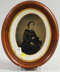 Framed Tintype Portrait Photograph of a Young Woman