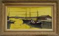 Charles Stepule American 19112006 Harbor Scene at Dusk