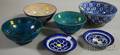 Six Persian Glazed Earthenware Items