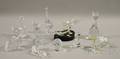 Ten European Colorless Art Glass Figures