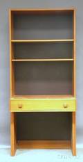 Danish Moderntype Teak Veneer Writing DeskBookcase
