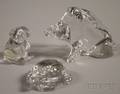 Three Baccarat Colorless Art Glass Figures