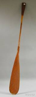 Carved Maple Canoe Paddle