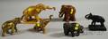 Six Small Asian Elephant Sculptures
