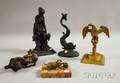 Five Assorted Decorative Metal Figural Articles