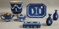 Seven Wedgwood Dark Blue Jasper Dip Items