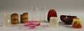 Ten Art Glass Table Items and Shades