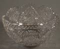Colorless Cut Glass Scallopedged Bowl