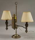 Nickelplated Double Student Lamp