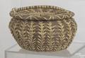 Indian probably Seminole lidded long needle white pine basket ca 1900