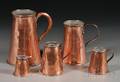 Set of Five Copper Measures