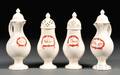 Dutch Fourpiece Decorated Creamware Condiment Set