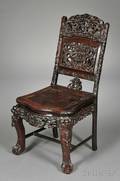 Chinese Carved Rosewood Side Chair