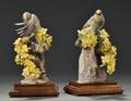 Pair of Dorothy Doughty for Royal Worcester Bone China Audubon Warblers and Palo Verde