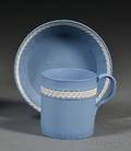 Turner  Co Solid Blue Jasper Coffee Can and Saucer