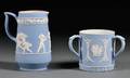 Two Wedgwood Light Blue Jasper Dip Items