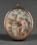 Continental Neoclassical Miniature Mourning Pendant