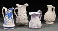 Four Molded Staffordshire Jugs
