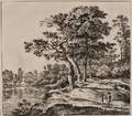 Jan Hackaert Dutch 1629c 1700 Landscape with Four Trees