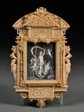 Miniature Painting in Carved Ivory Frame