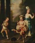 Continental School 18th Century Children at Play After Cherry Picking
