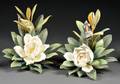 Pair of Dorothy Doughty for Royal Worcester Bone China Magnolia Warblers