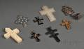 Collection of Approximately Seventyeight Assorted Crosses Crucifixes and Medals