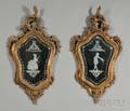 Pair of Rococo Giltwood Mirrors