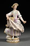 Meissen Porcelain Figure of a Maiden