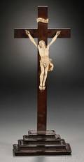German Carved Ivory Crucifix