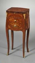 Louis XVstyle Carved Marquetryinlaid Side Table