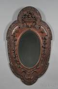 Italian Carved Walnut Mirror