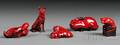 Five Royal Doulton Flambe Animals