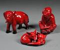 Three Royal Doulton Flambe Animals