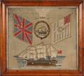 Framed Woolwork of the Ship Mary