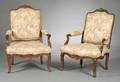 Pair of Louis XV Beechwood Fauteuils
