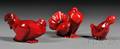 Three Royal Doulton Flambe Birds