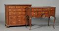 Rare Queen Anne Carved and Inlaid Walnut High Chest of Drawers