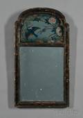 Queen Anne Japanned and Reversepainted Looking Glass