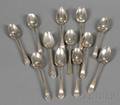 Assembled Set of Twelve Teaspoons