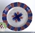 Red and blue rainbow plate