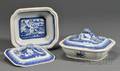 Two Canton Porcelain Covered Vegetable Dishes